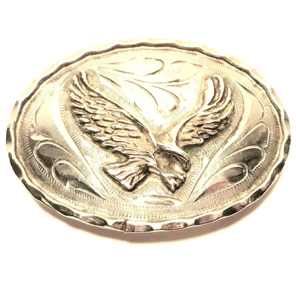 Soaring Eagle - Gold / Silver Belt Buckle - 0KC - 3in x 2.25in - Picture 2 of 3